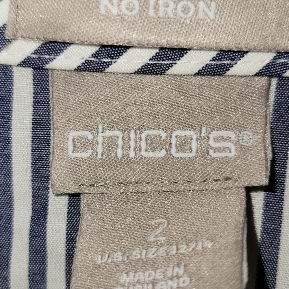 Women's Chico's No Iron Ruffled Top Size 2/XXS - Picture 4 of 6